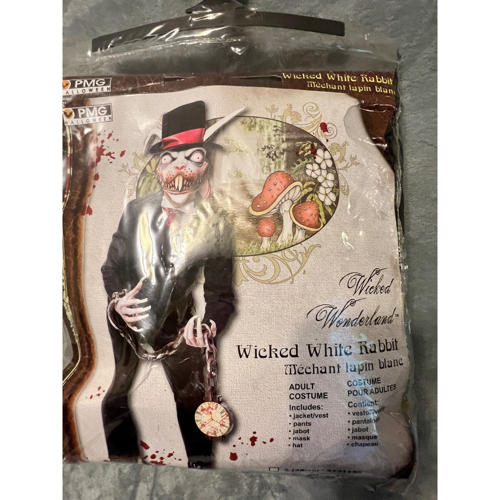 PMG Wicked Wonderland White Rabbit Adult Halloween Costume Medium Complete Set
